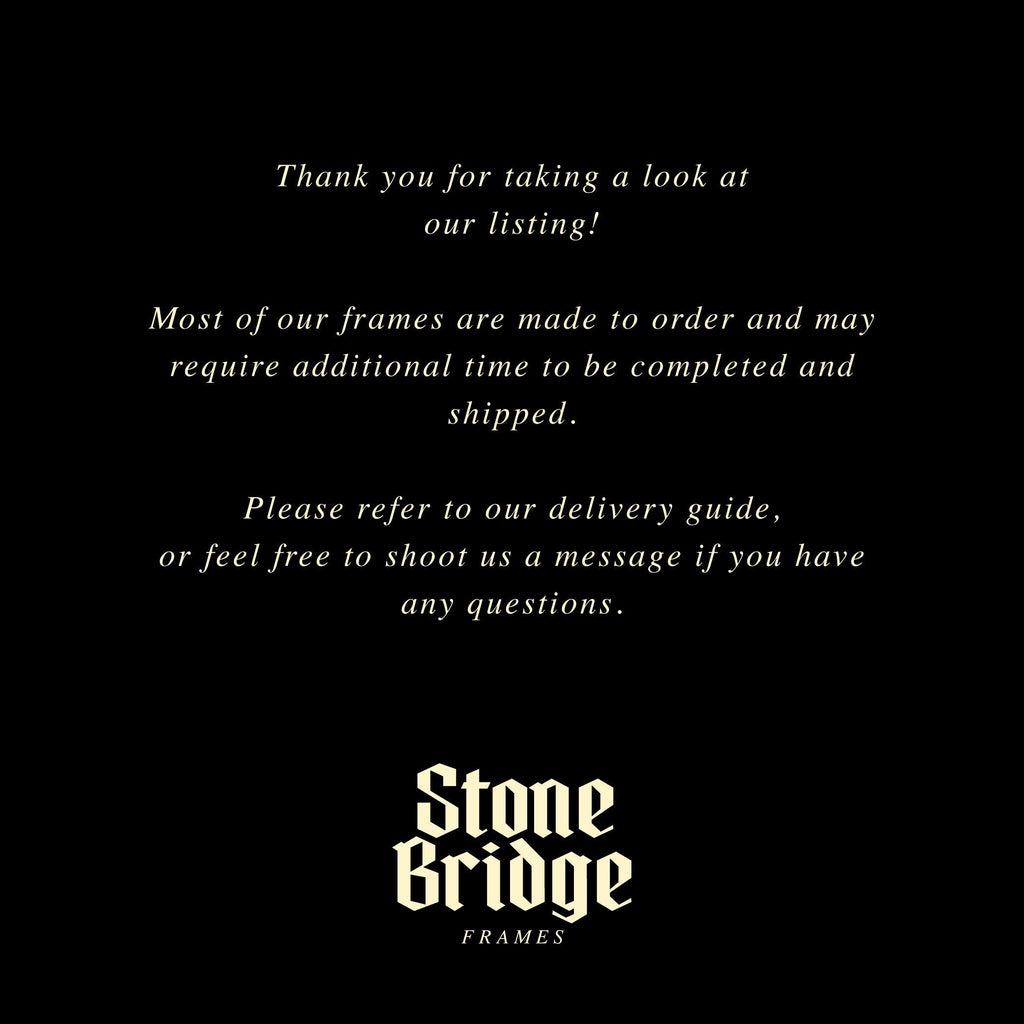 Walnut Picture Frame with Wooden Backing: Minimal Wall Frame for Art Prints, Posters, Illustrations Two sizes available