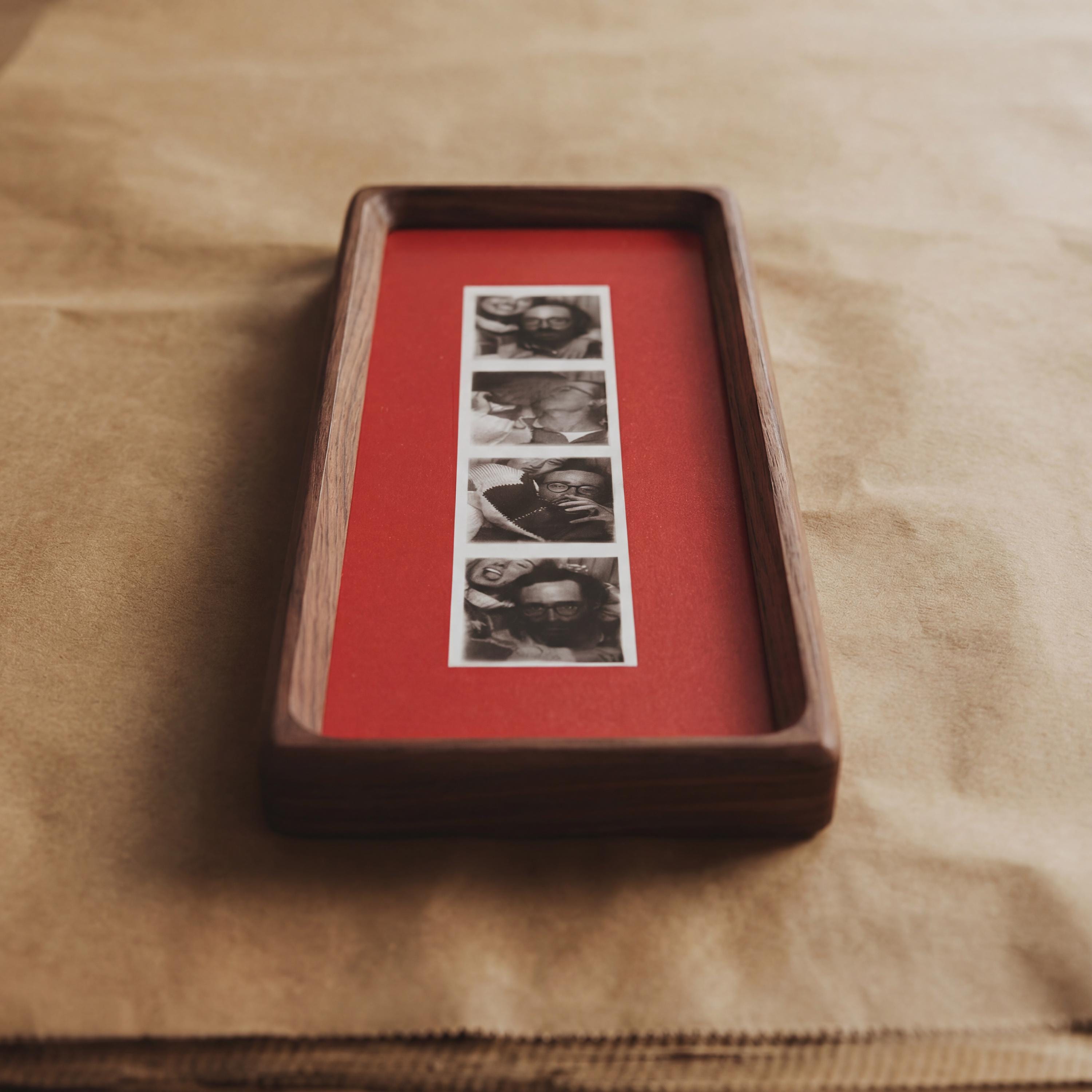 Mounted Photobooth Frame for Photo Strip Prints - Solid Wood