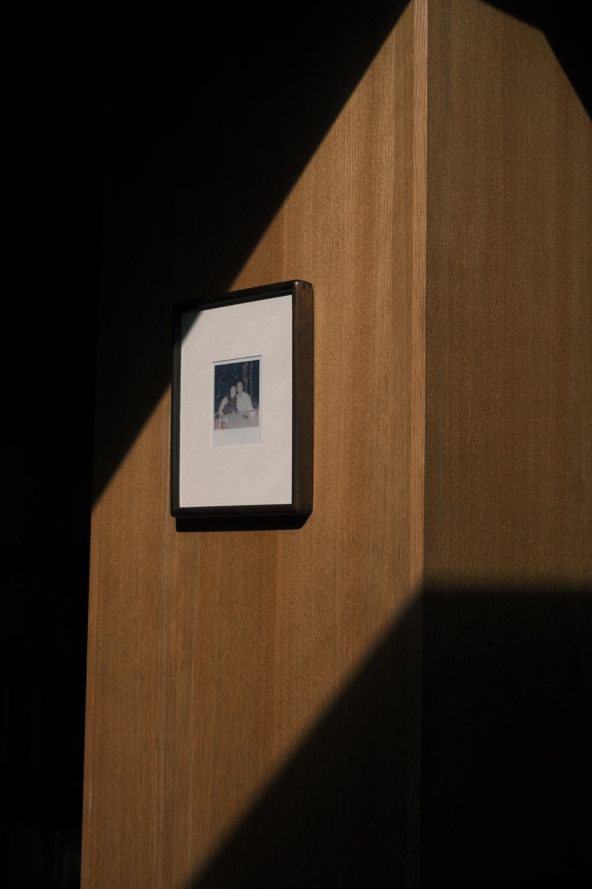 Rounded Dark Walnut Polaroid Frame - Polaroid Square