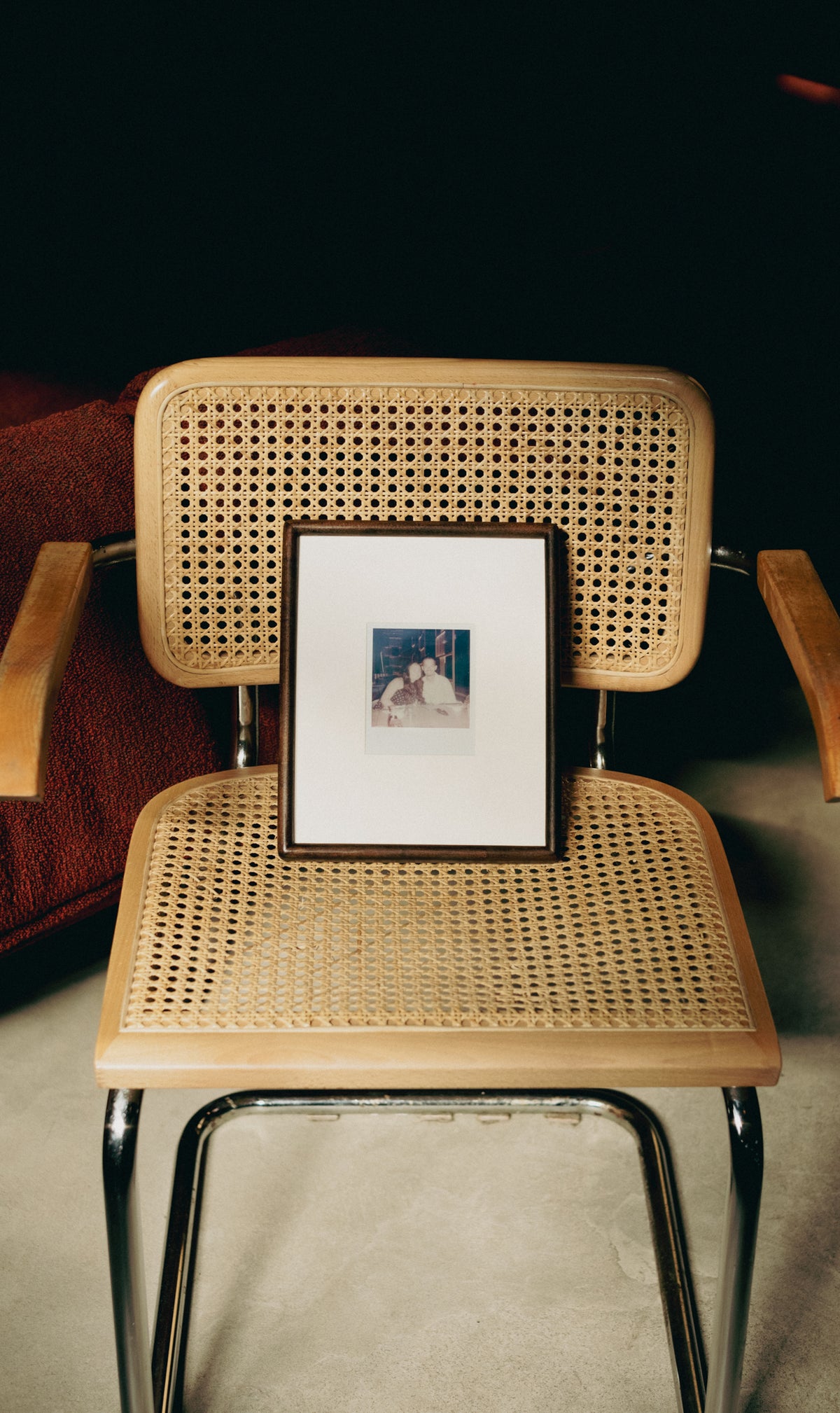 Rounded Dark Walnut Polaroid Frame - Polaroid Square
