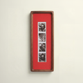 Bevelled Walnut Photobooth Frame - Red mount
