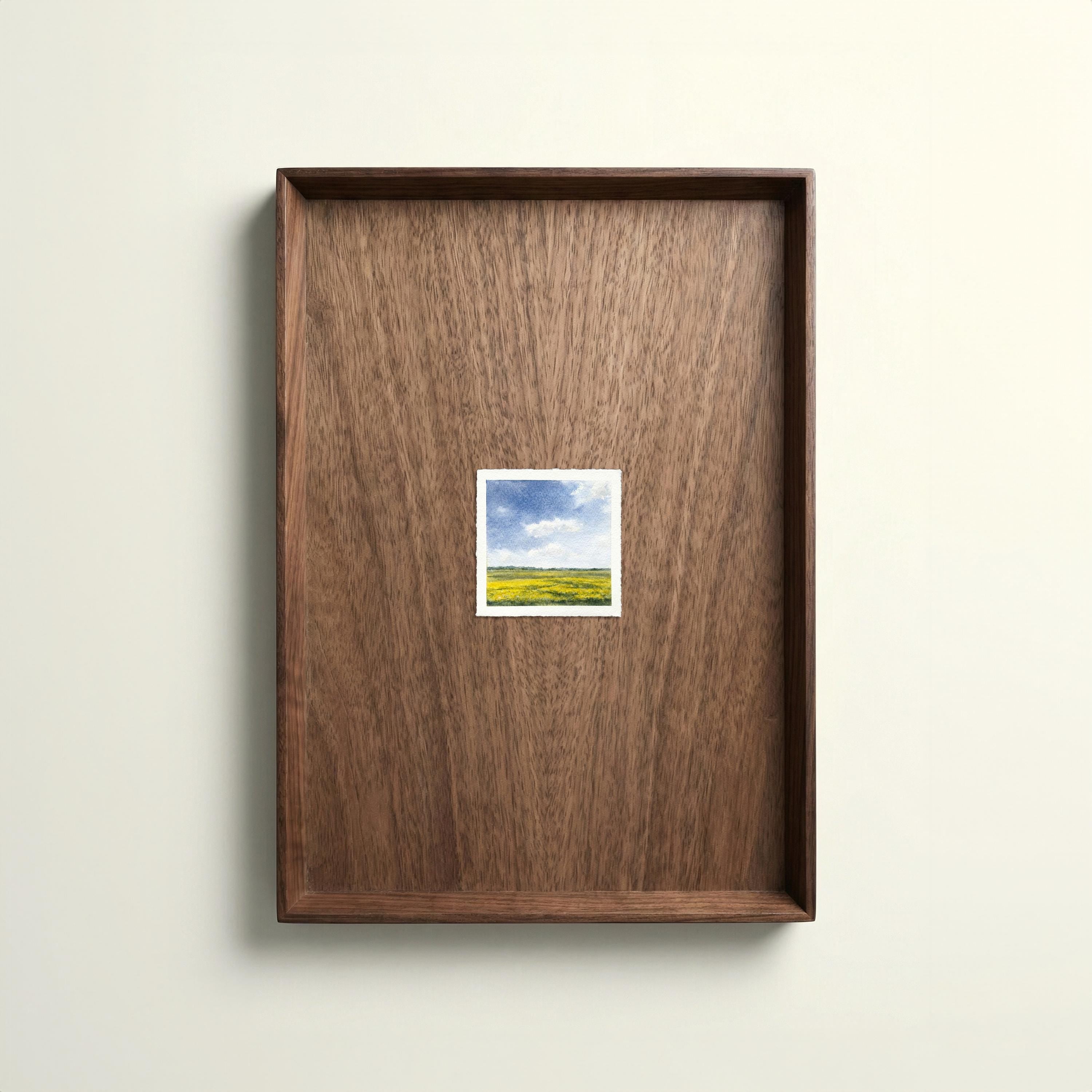 Walnut Picture Frame with Wooden Backing: Minimal Wall Frame for Art Prints, Posters, Illustrations Two sizes available