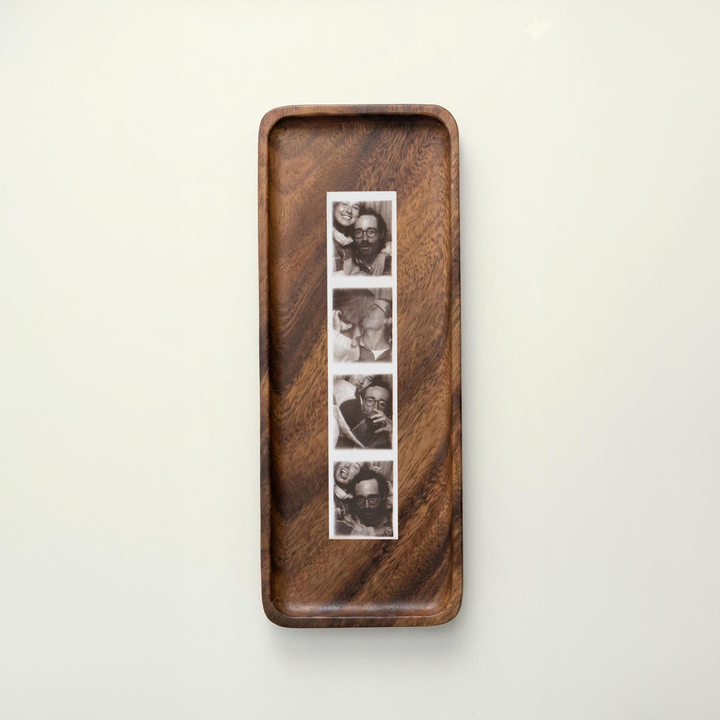 Walnut Photobooth Frame for Photo Strip Prints - Mount-free