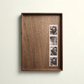 Walnut Picture Frame with Wooden Backing: Minimal Wall Frame for Art Prints, Posters, Illustrations Two sizes available