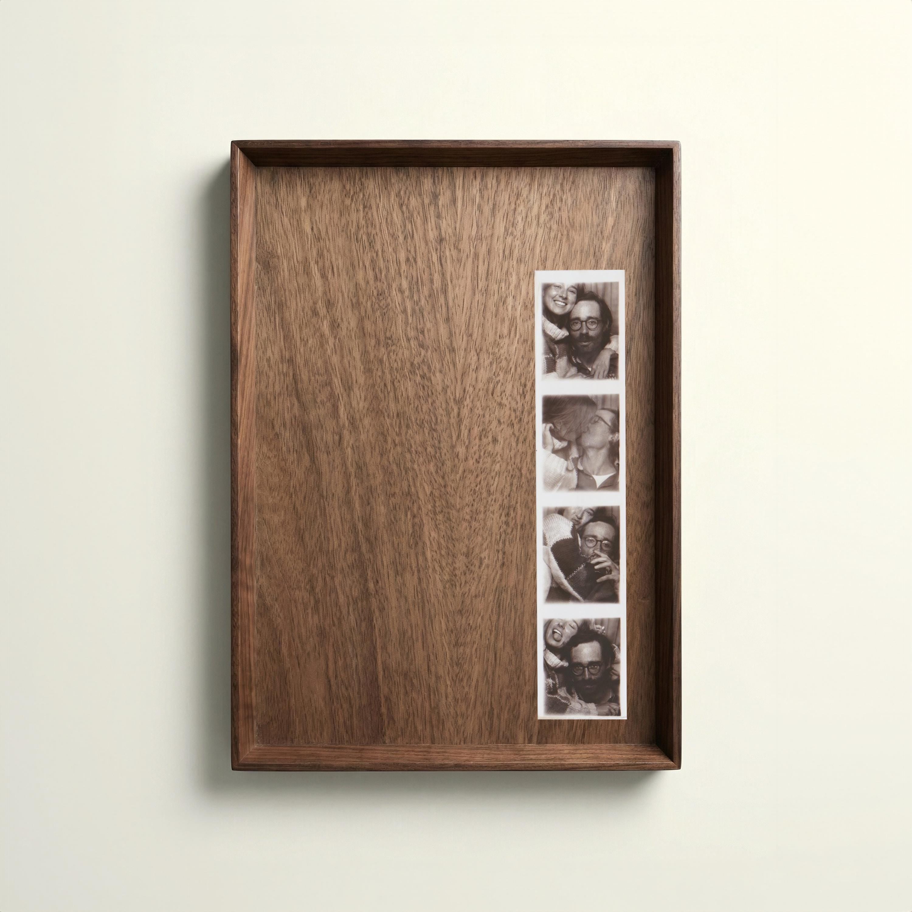 Walnut Picture Frame with Wooden Backing: Minimal Wall Frame for Art Prints, Posters, Illustrations Two sizes available