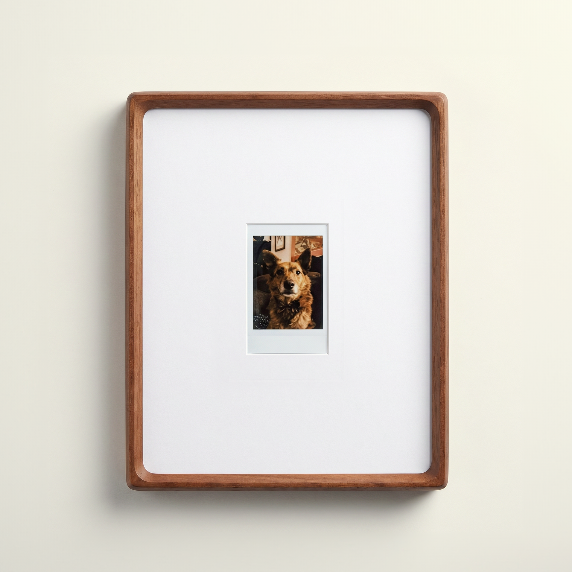 Bevelled Walnut Polaroid Frame - Instax Mini