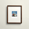 Rounded Dark Walnut Polaroid Frame - Polaroid Square